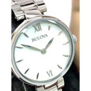 Bulova Women's Watch 96L229 Quartz Mother of Pearl Dial Stainless Steel …